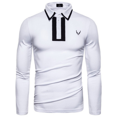 Modern férfi blúz hosszú ujjal és gallérral
