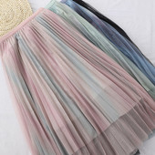 Modern női hosszú szoknya tüll és magas derékkal több színben