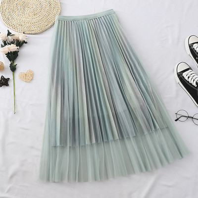 Modern női hosszú szoknya tüll és magas derékkal több színben