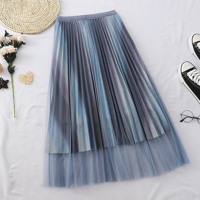 Modern női hosszú szoknya tüll és magas derékkal több színben