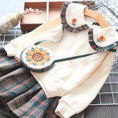 Új modern gyerek szett blúz + szoknya lányoknak