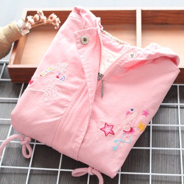 Új modell gyerekkabát lányoknak kapucnival két színben
