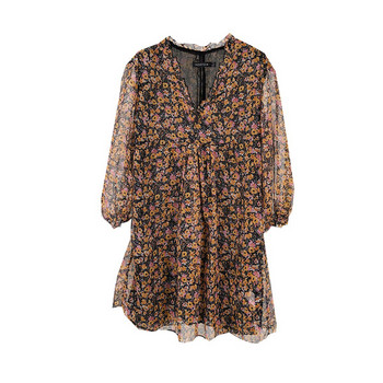 Rochie scurta din tul - model croiat, doua culori