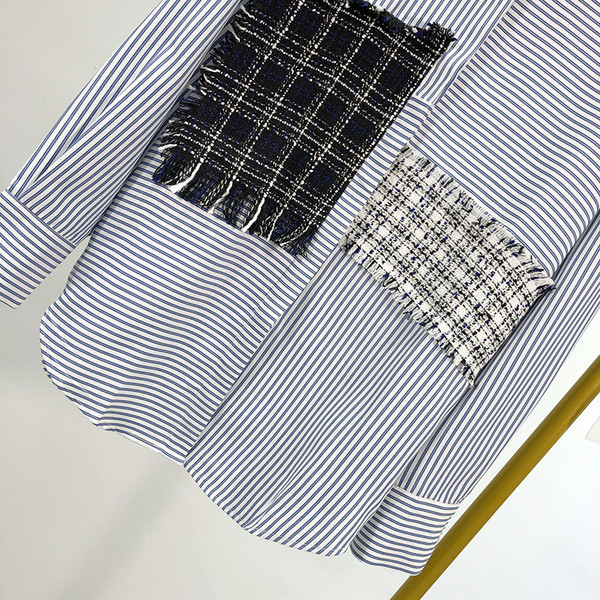 Modern lezser csíkos ing hosszú ujjal