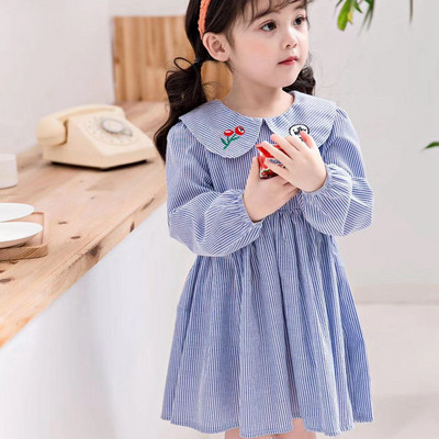 Új modell csíkos gyerekruha lányoknak