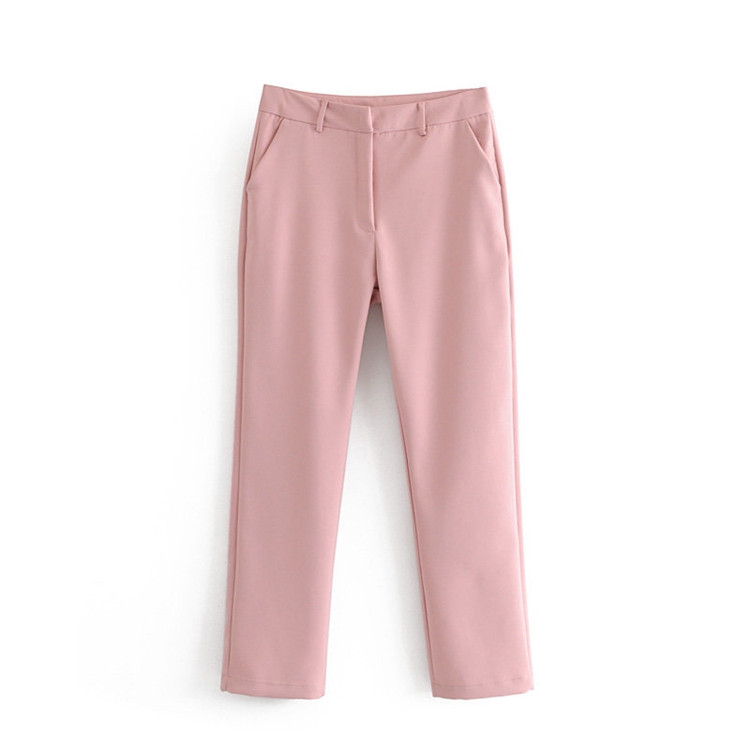 Pantaloni eleganti de dama in doua culori - model drept