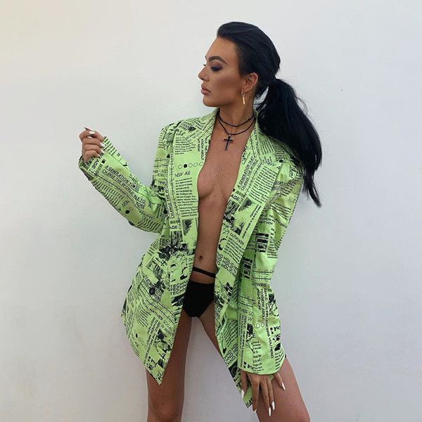 Geaca de dama model nou cu inscriptii de culoare verde