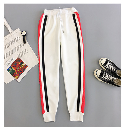 Női alkalmi nadrág fekete-fehér színben