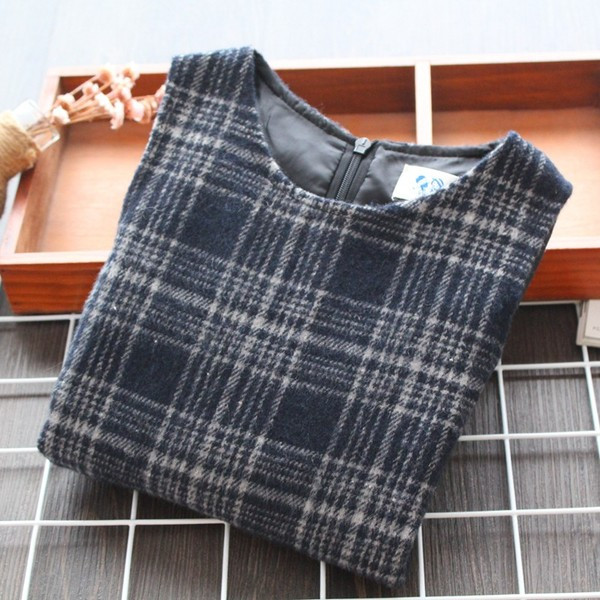 Új modell kockás gyerekruha lányoknak