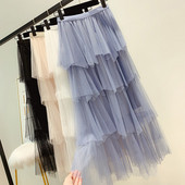 Hosszú pecsét női szoknya négy színben