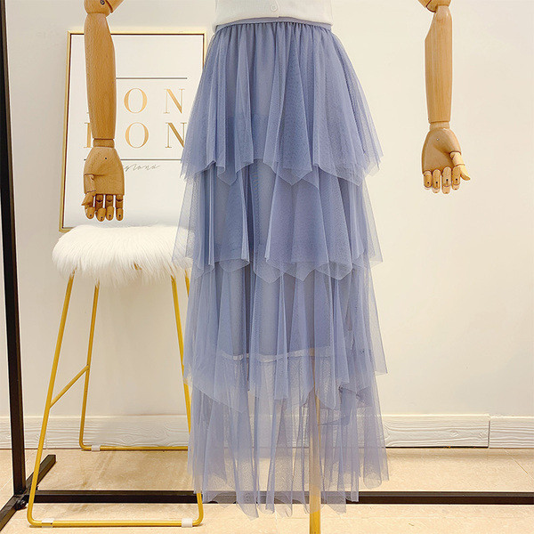 Hosszú pecsét női szoknya négy színben