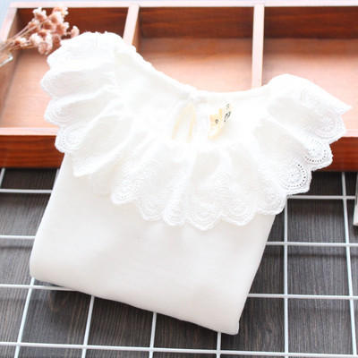 Modern hosszú ujjú, fehér színű gyermeking lányoknak