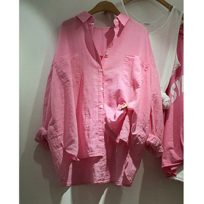 Női alkalmi ing sárga és rózsaszín színben