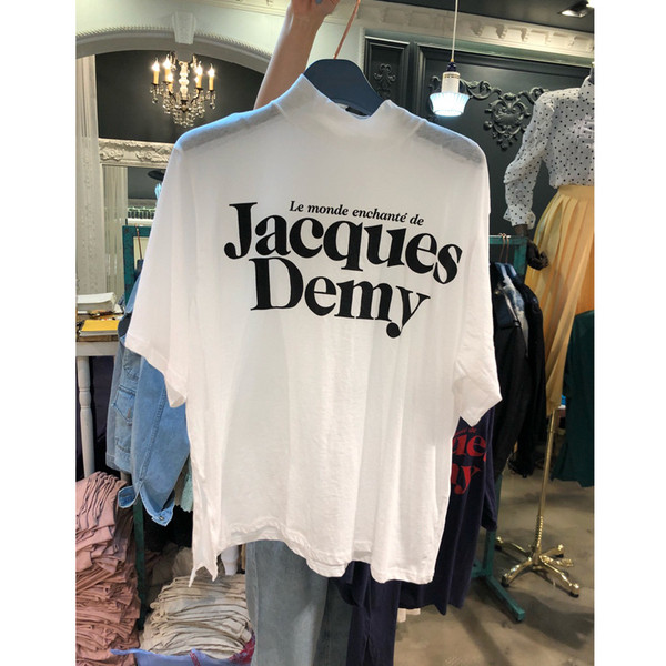 Modern női blúz rövid ujjal, több színben felirattal