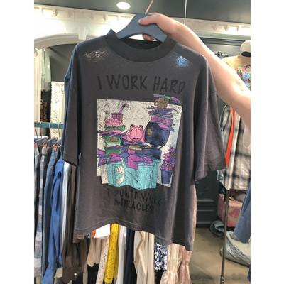 Tricou dama - model larg cu aplicare in doua culori