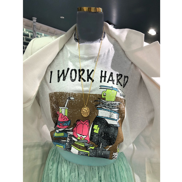 Tricou dama - model larg cu aplicare in doua culori