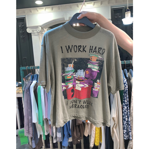 Tricou dama - model larg cu aplicare in doua culori