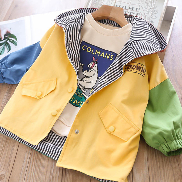 Geaca de copii model nou pentru fete cu gluga