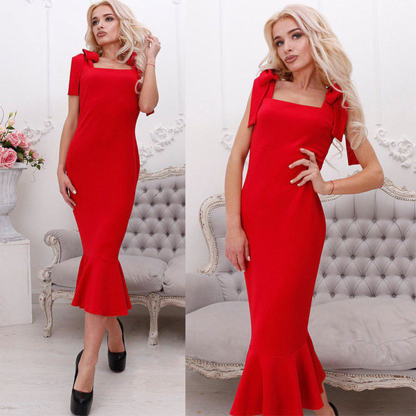 Stílusos női ruha húzózsinórral, három színben