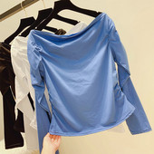 Csónakos nyakkivágású női blúz több színben