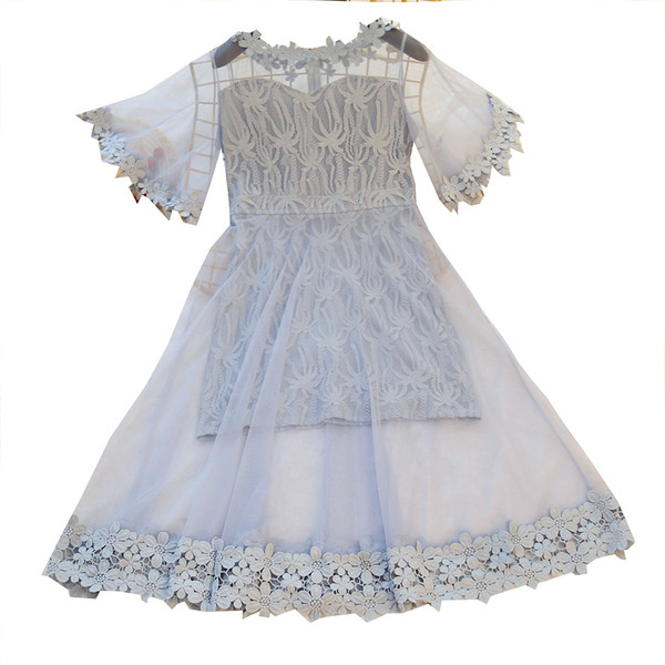 Rochie de dama croiala eleganta cu dantela in trei culori