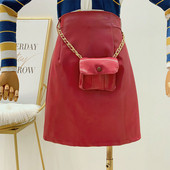 Fusta de dama cu talie inalta + accesoriu