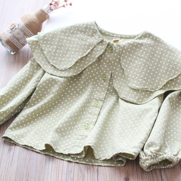 Modern, pöttyös gyerek ing lányoknak