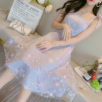 Modern női ruha két színben, vékony pántokkal