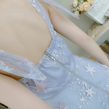 Modern női ruha két színben, vékony pántokkal