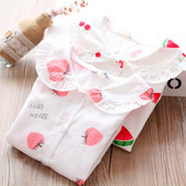 Camasa pentru copii model nou pentru fete in alb