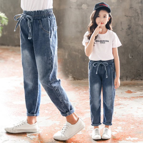 Alkalmi gyerekfarmer lányoknak rugalmas derékkal