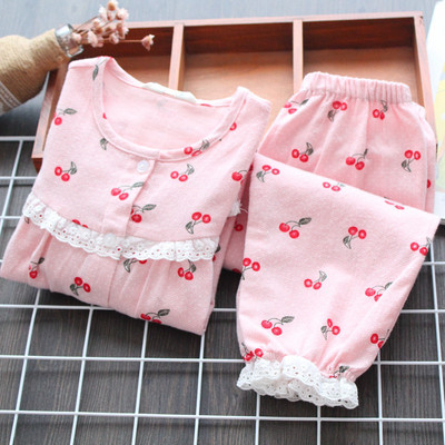 Pijamale actuale pentru copii pentru fete cu model în alb și roz