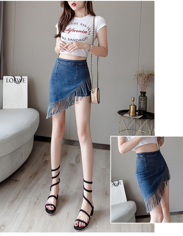 Szoknya - nadrág két színben rojtokkal