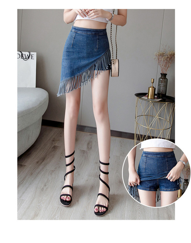 Szoknya - nadrág két színben rojtokkal