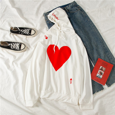 Bluză casual de damă alb-negru cu glugă