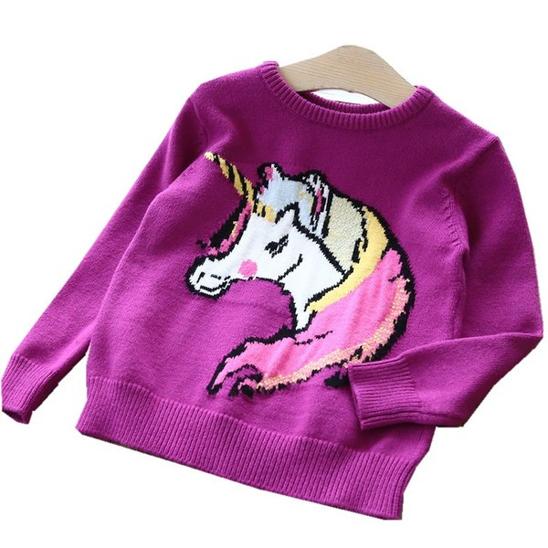 Pulover modern pentru copii cu decolteu O - mai multe culori