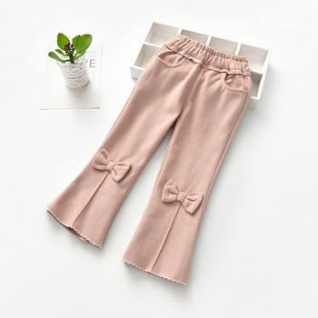 Модерен детски панталон за момичета с панделка в няколко цвята