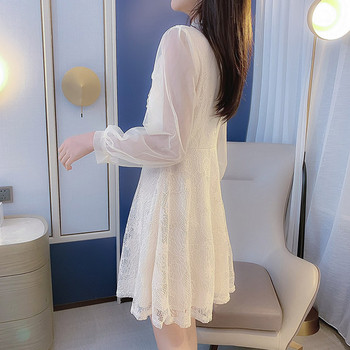 Rochie de dama actuala cu maneca lunga - model croiat