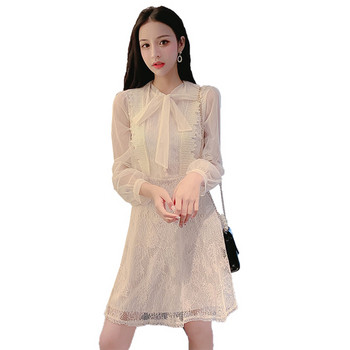 Rochie de dama actuala cu maneca lunga - model croiat