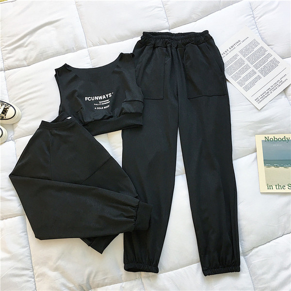 Set zilnic pentru femei din trei părți în trei culori