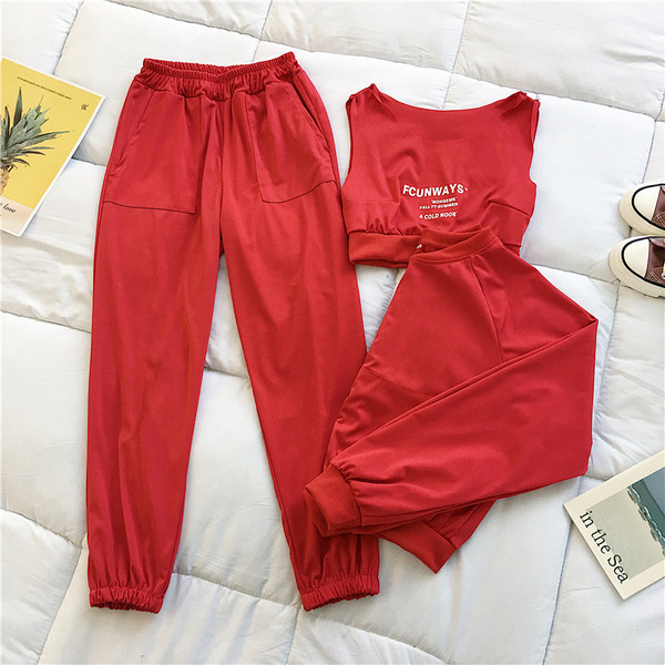 Set zilnic pentru femei din trei părți în trei culori