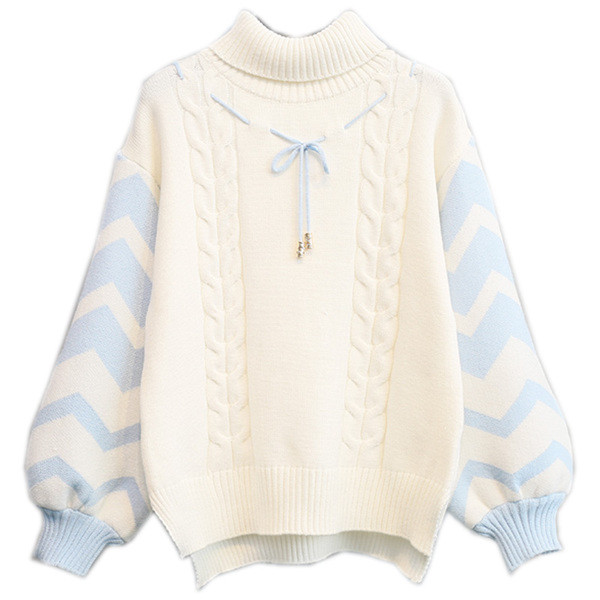 Női téli pulóver nyakkendővel több színben