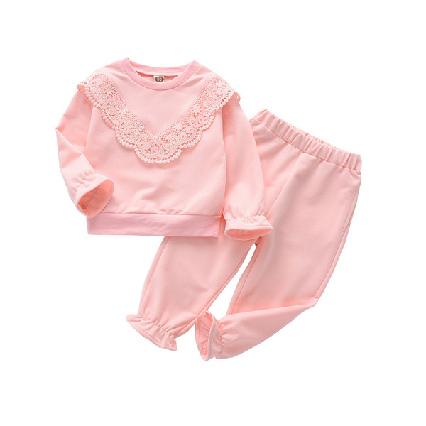 Set zilnic pentru copii din două părți pentru fete în roz și violet