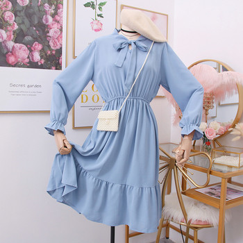 Stílusos női ruha nyakkendővel - többféle színben