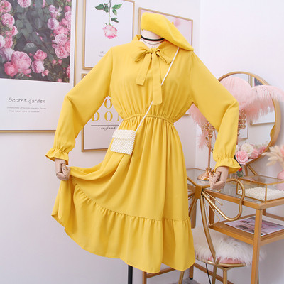 Stílusos női ruha nyakkendővel - többféle színben