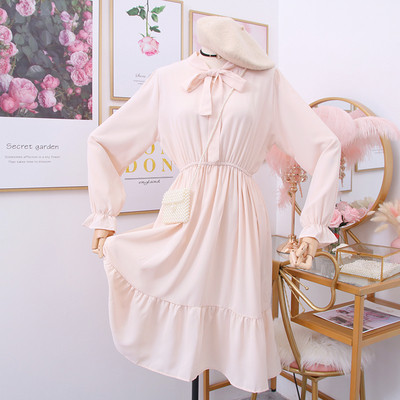 Stílusos női ruha nyakkendővel - többféle színben