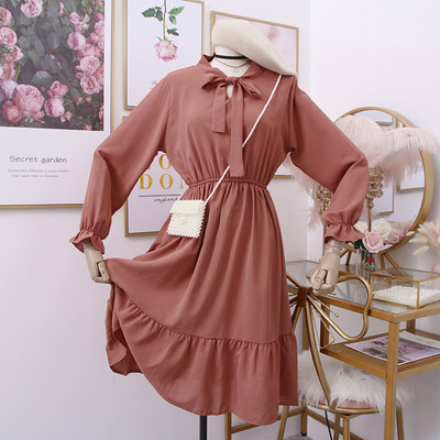 Stílusos női ruha nyakkendővel - többféle színben