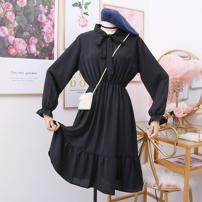 Stílusos női ruha nyakkendővel - többféle színben