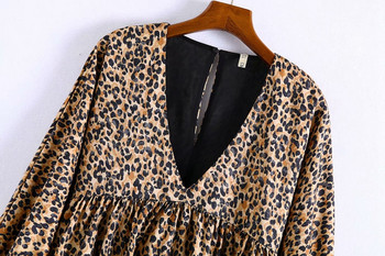 Rochie scurtă casual cu model animal