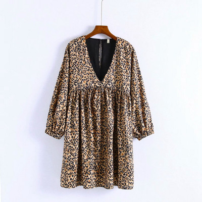 Rochie scurtă casual cu model animal